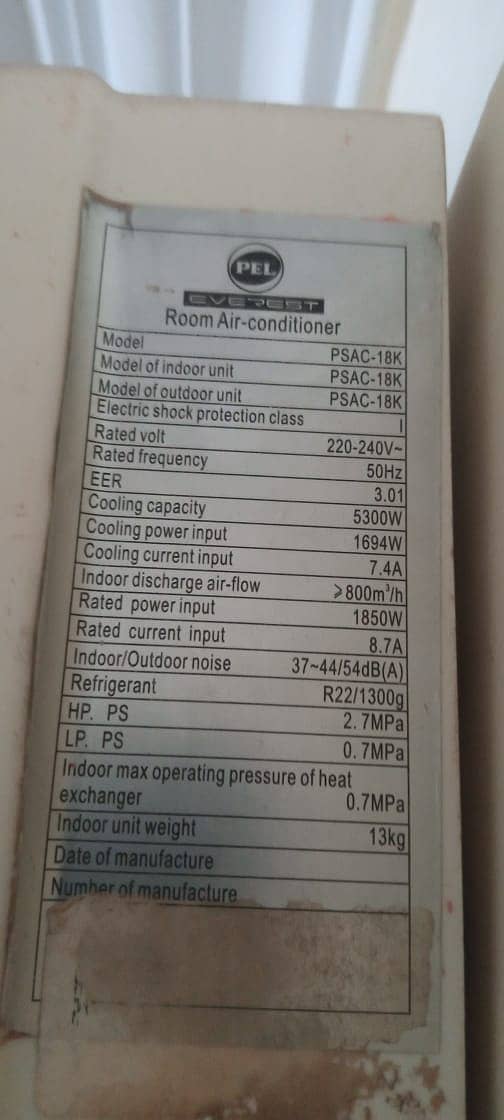 Ac 1.5 Ton Non Inverter PEL 8