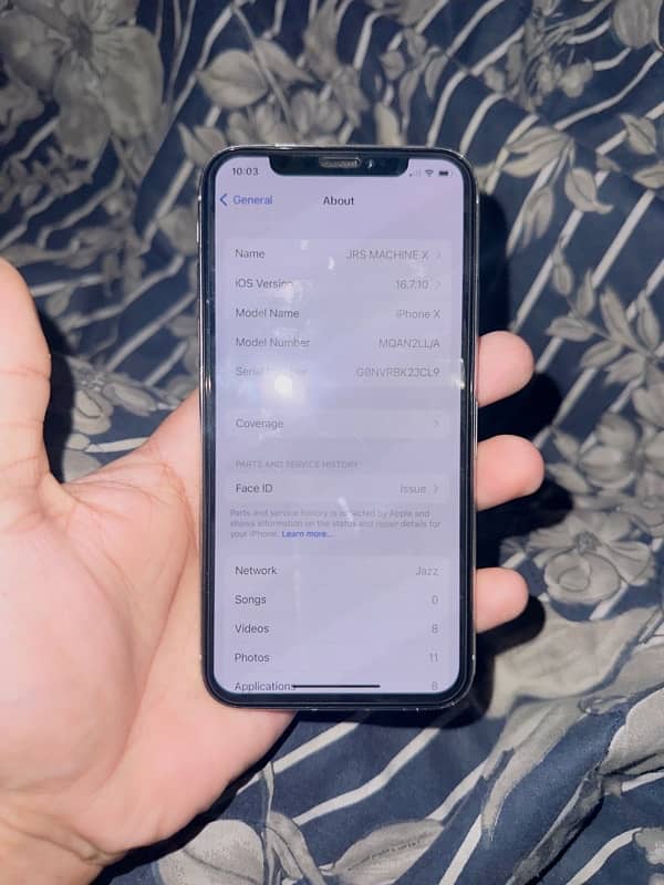 IPHONE X 256GB ( PTA APPROVED ) 7