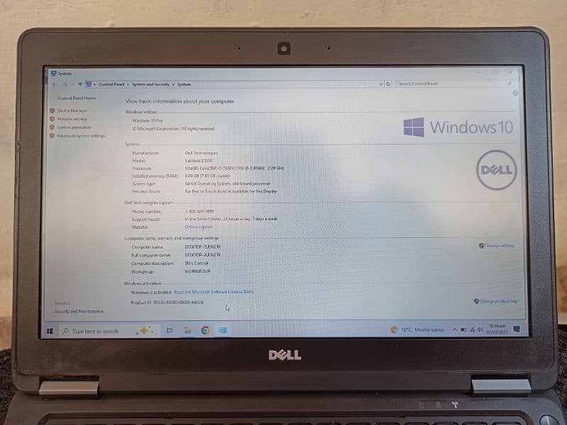 Dell Latitude E7250 8/256 SSD 4