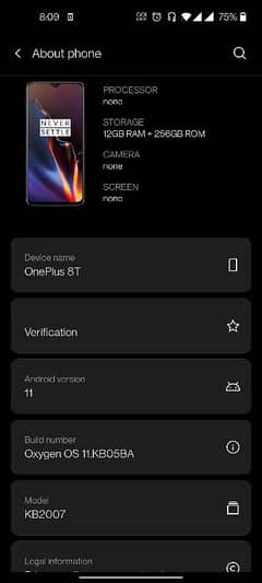 One plus 8T 12/256GB dual sim vip approved vivo oppo infinix exchange