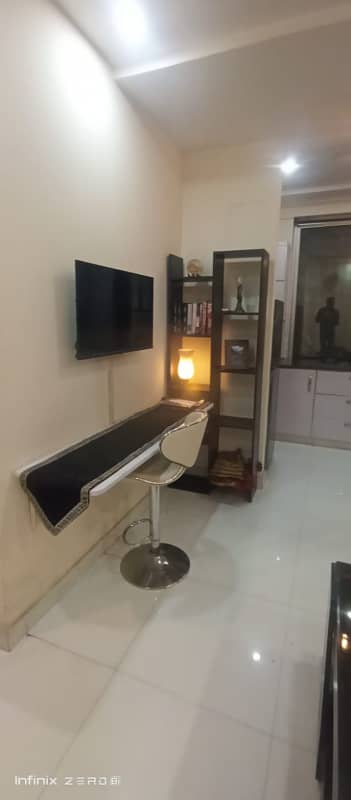 Like Brand 1 Bed Luxury Furnished Flat Available For Rent in Sector D Bahria Town Lahore 6