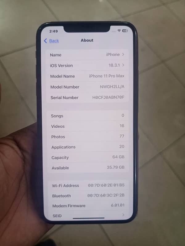 IPhone 11 Pro Max ( full final 70,000 ) 0324,9202099 0301,6660040 5