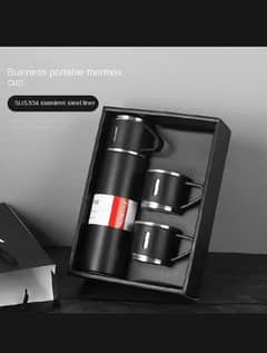 Thermose bottle with 3 cup box