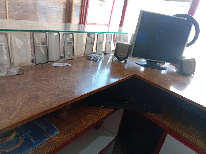 GLASS COUNTER WITH PLYWOOD DRAW COUNTER FOR SALE 03348386245 6