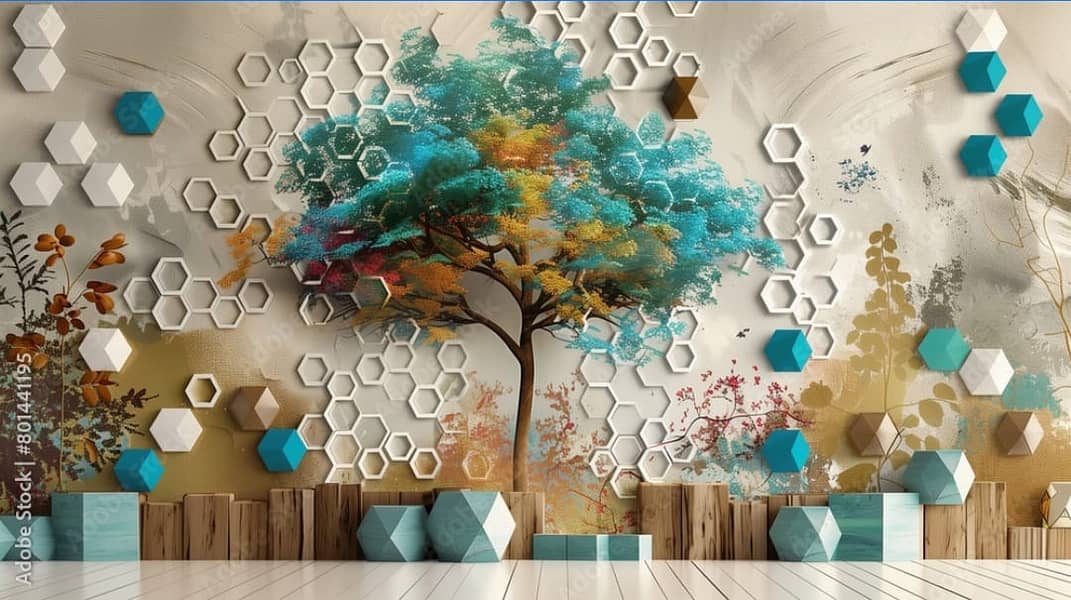 3D wall picture /Customise wall paper / Wallpaper / Canva sheet 10