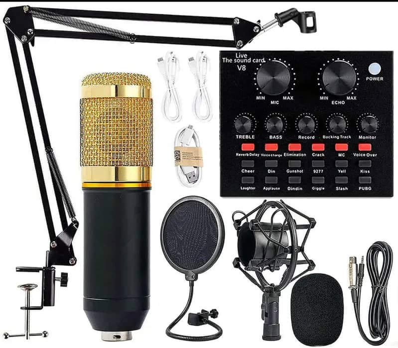 Studio Mic BM800 with Sound Card For Youtube\song rec\Call 03457832634 2