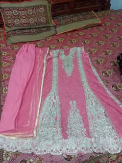 pink color 3pcs dress for sale