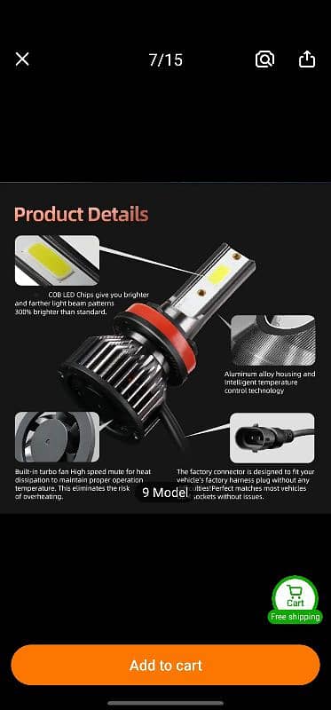 LED HEADLIGHT BULB for sale 8