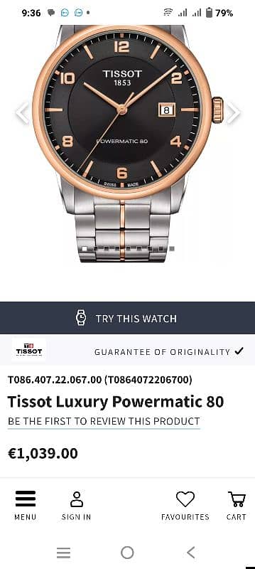 tissot. 1853. luxury powermatic 80 1