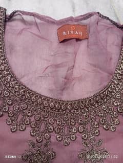 Rivaaj eidh semi stitched 3 pieces fancy party dress