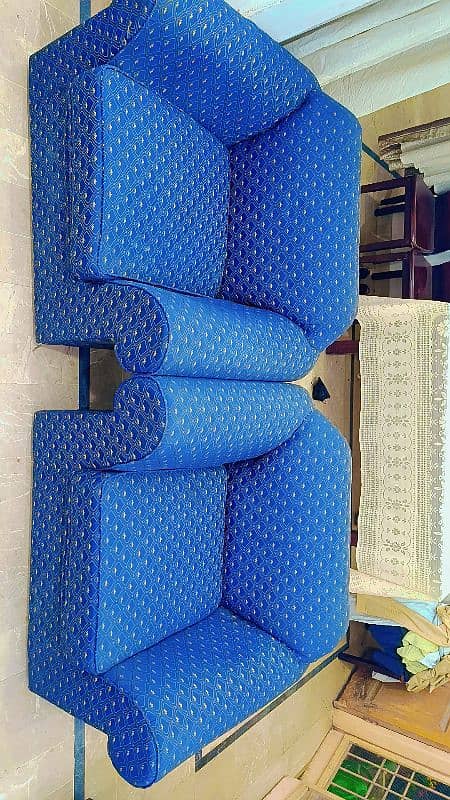 Blue 5 Seater Sofa 2