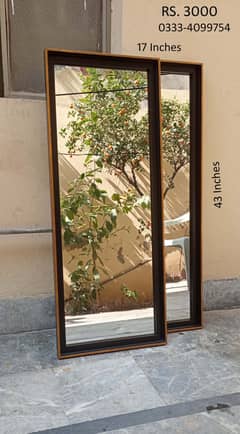 3.5 feet Long Looking Mirror with frame only Rs. 3000