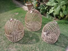 3 wooden round titar/chakoor/ hens cages for sale. .