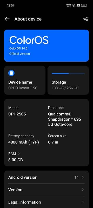 Oppo Reno 8 T 7