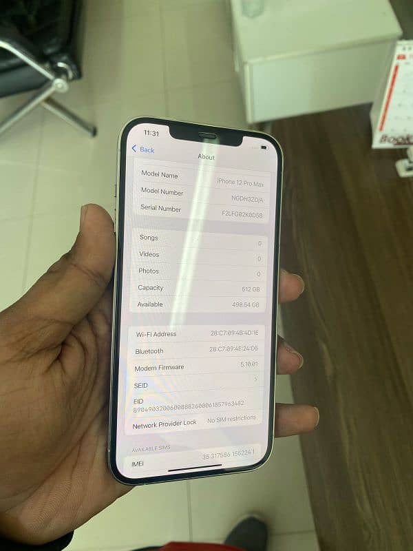 iphone 12 pro max better health 80 hai 512GB every thing ok 3