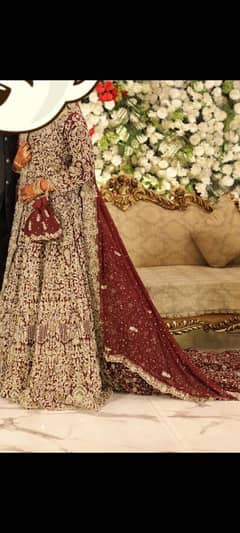 baraat maroon raw silk heavy lehnga