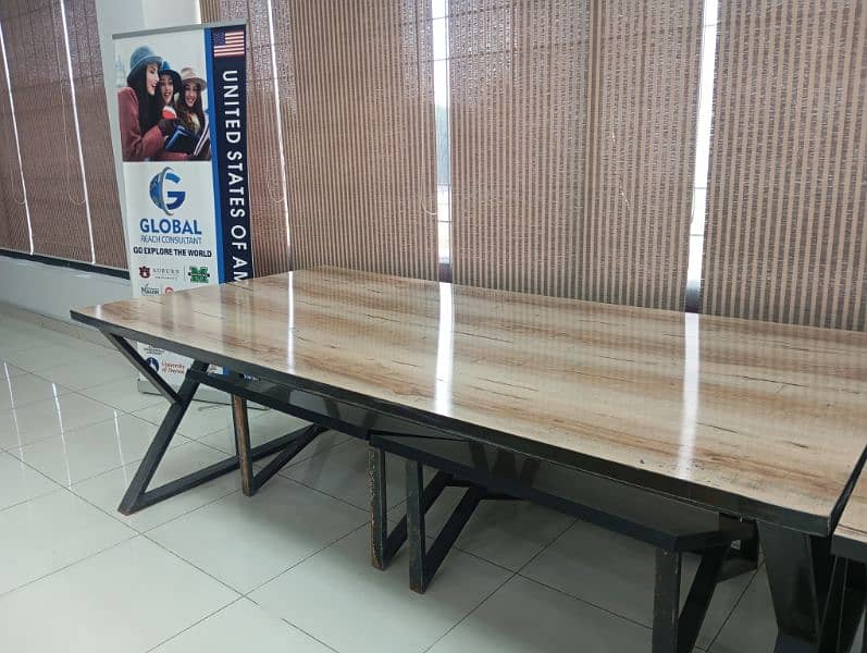 Dining table use for study 4 fit width 6 fit Length 2.5 height 3