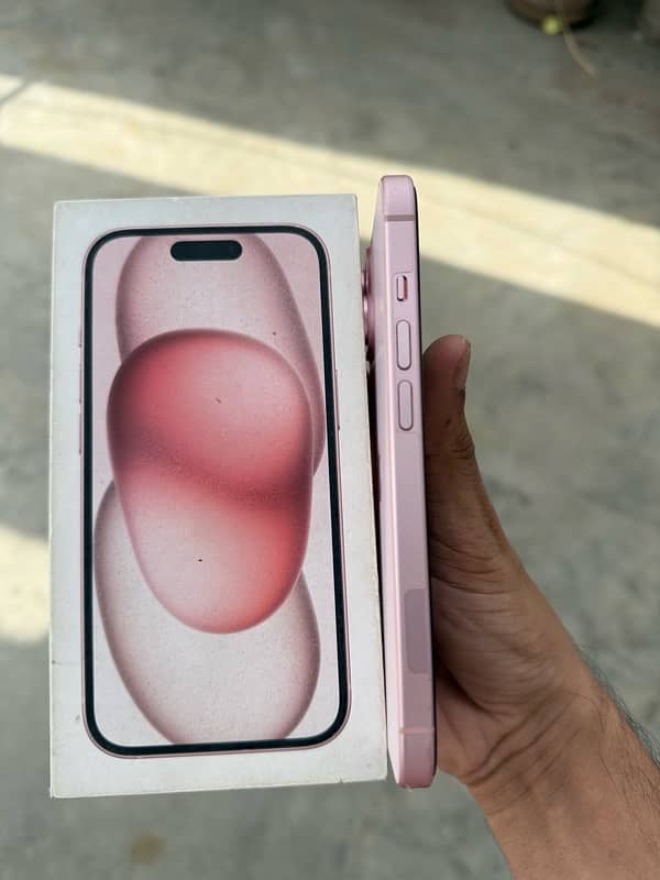 iphone 15 128gb jv pink with box 2