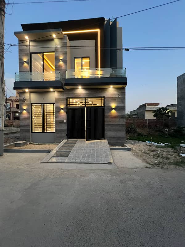 5 Marla brand new modern style house for sale in AL Rehman Garden phase 4 near Jallo park main canal road Lahore 0