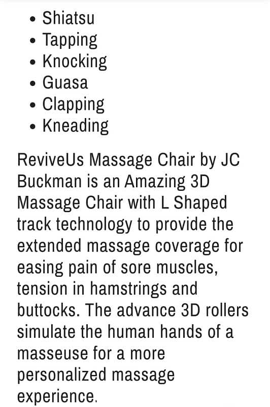 Imported Revive Us - 3D Massage Chair 6