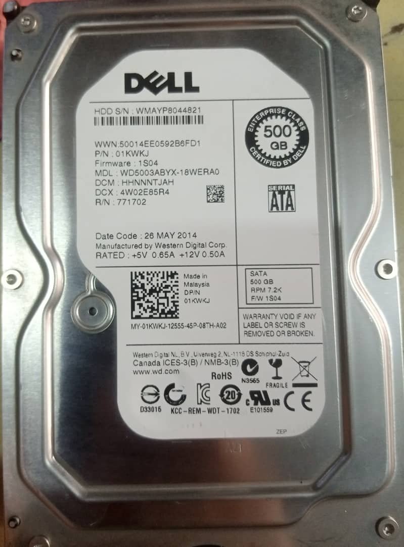 WD SYSTEM PULLED APLUS Hard disk 2