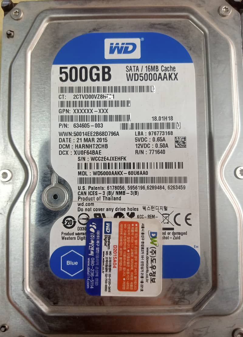 WD SYSTEM PULLED APLUS Hard disk 3