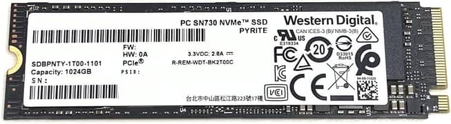 NVME SSD WDC PC SN730