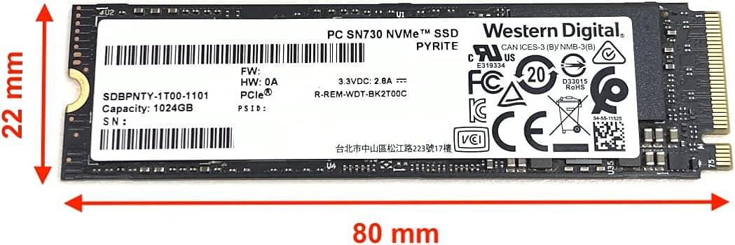 SSD WDC PC SN730/NVME 1