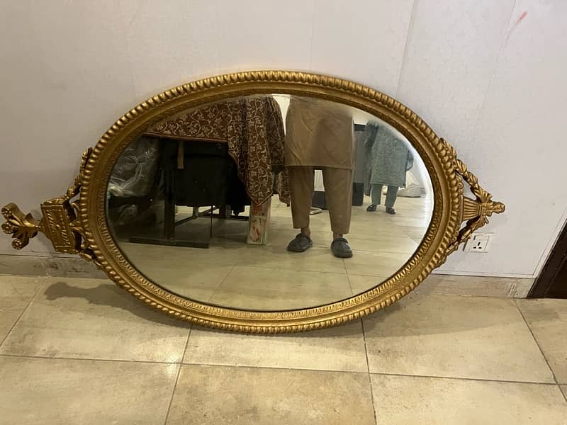 Wodden surfaced mirror for sale 0