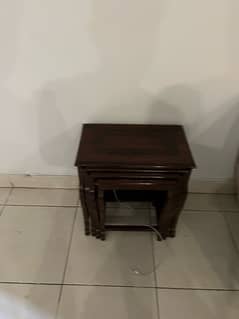 Nesting tables with chair for sale