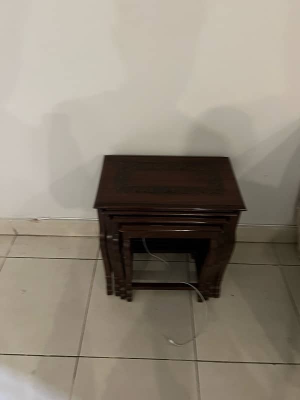 Nesting tables with chair for sale 0