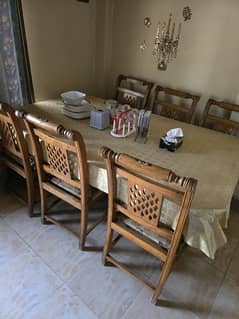 6 chairs + dinning table