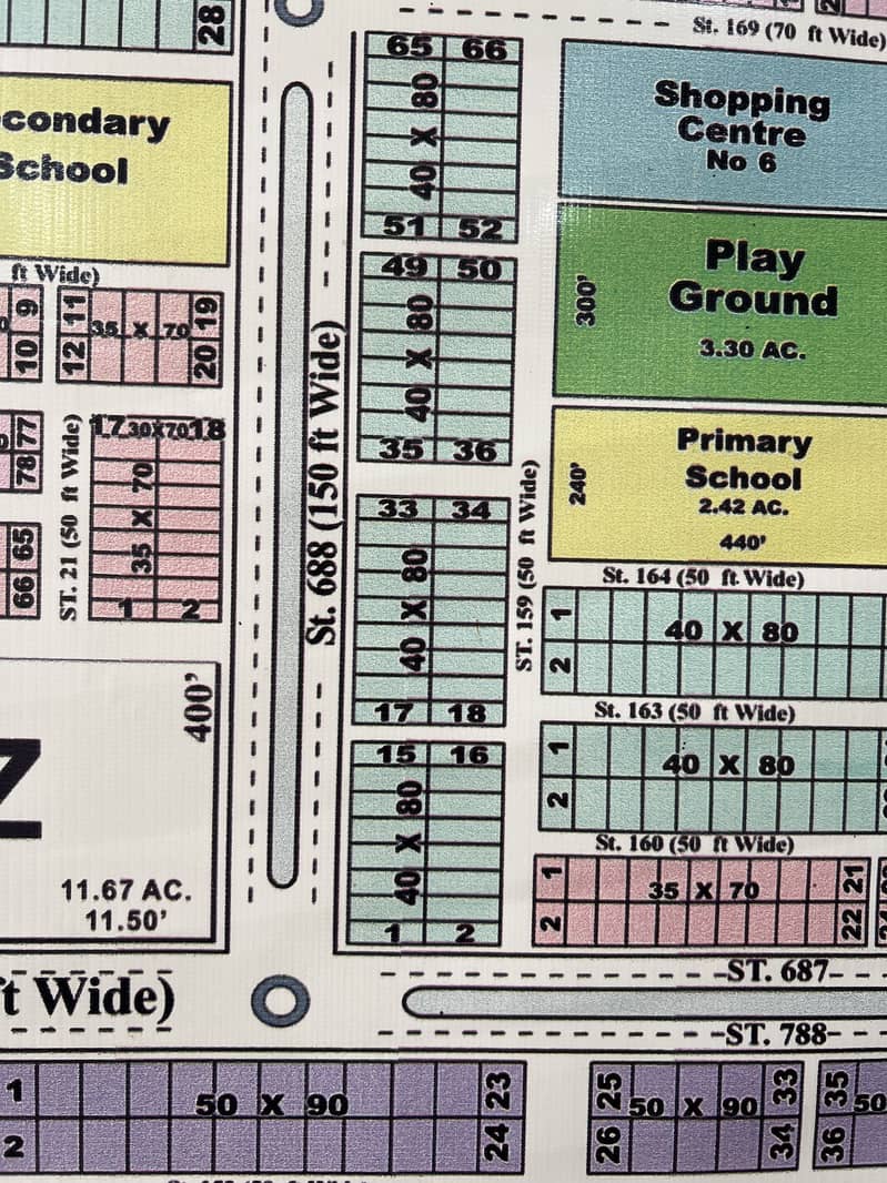 40x80 prime location level plot for sale in G-13 Islamabad 3