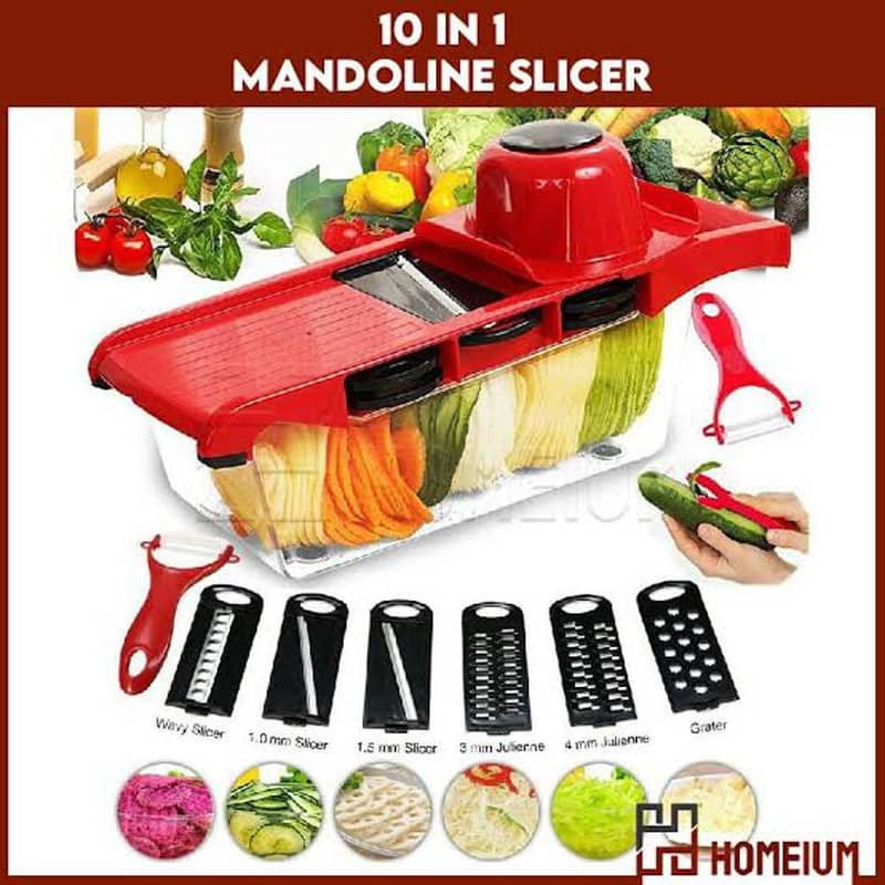 10 in 1 Mandoline Vegetable Slicer/Cutter with Box 0