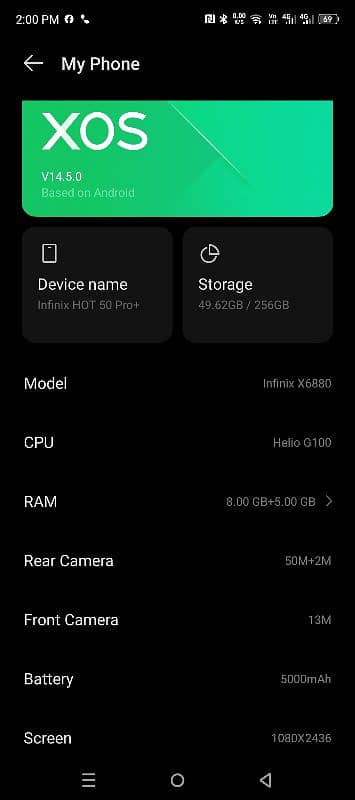 Infinix Hot 50 Pro+ 8gb+5gb+ & 256Gb 7