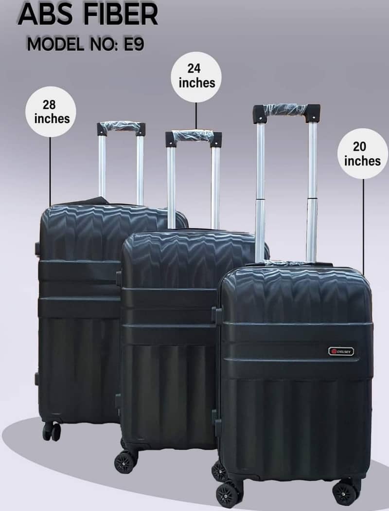 Luggage Bag | Travel Suitcase | Rolling Trolley Bag | Hard Shell | E-9 1