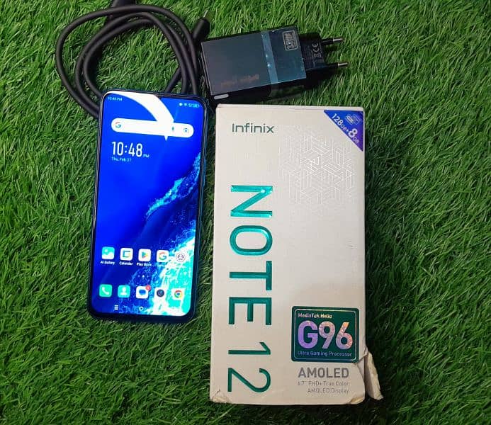 Infinix note 12 [8/128] no open repair with original box and charger 3