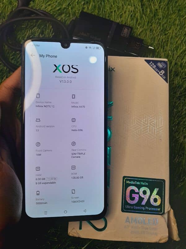 Infinix note 12 [8/128] no open repair with original box and charger 8