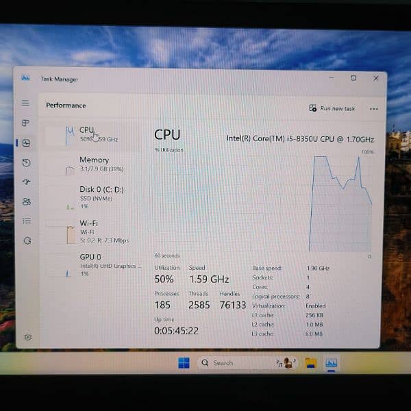 Dell Latitude 7480 Core i5 8th Generation. 9