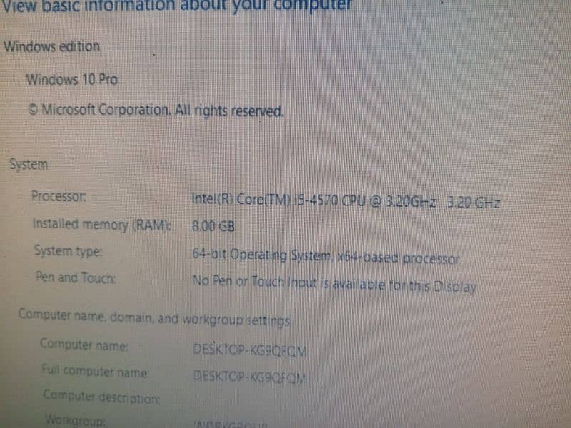 Intel i5 4570 8 gb ram 2 gb graphic card 500 gb hard disk 3