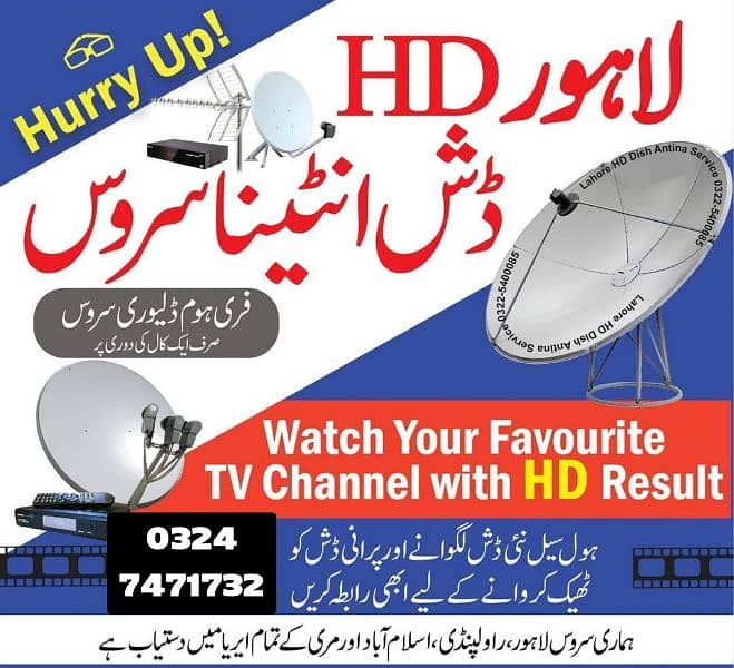 HD dish antenna settings 03247471732 0