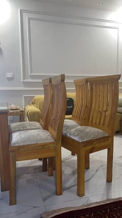 solid diyar wood 4 dining chairs