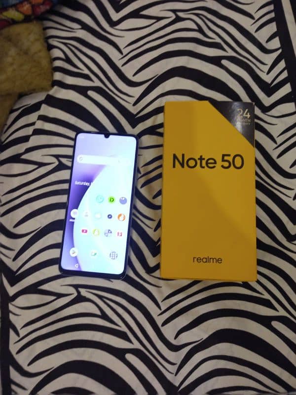 realme note 50 with box and charger 4gb/64gb 2