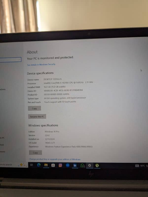 HP Elite book I5 10th generation 16/512GB 5