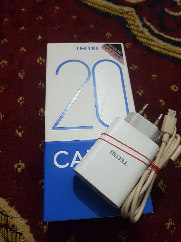 Tecno coman 20 ,original box & 33watt charger for sale. 1