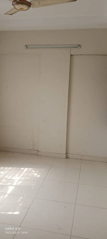 Flat For Rent 2 Bedroom Drawing Lounge American Kitchen Tile Flooring West Open Main Maskan Chowrangi Gulshan-e-Iqbal Karachi ! 7