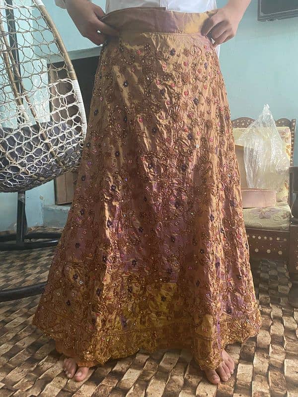 bridal. lehnga in copper color 5