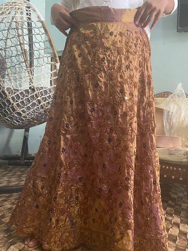 bridal. lehnga in copper color 7