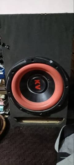 6 inch car woofer with box and two big speakers