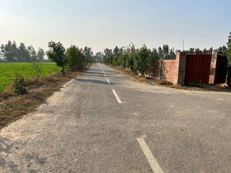 4 Kanal Ideal Location Boundary Wall Plot With Tube Well 15 Minutes Drive From DHA Phase 7 Plot For Farmhouses Near To Main Bedian Road Harbor Society Moza Lakhokhi 15